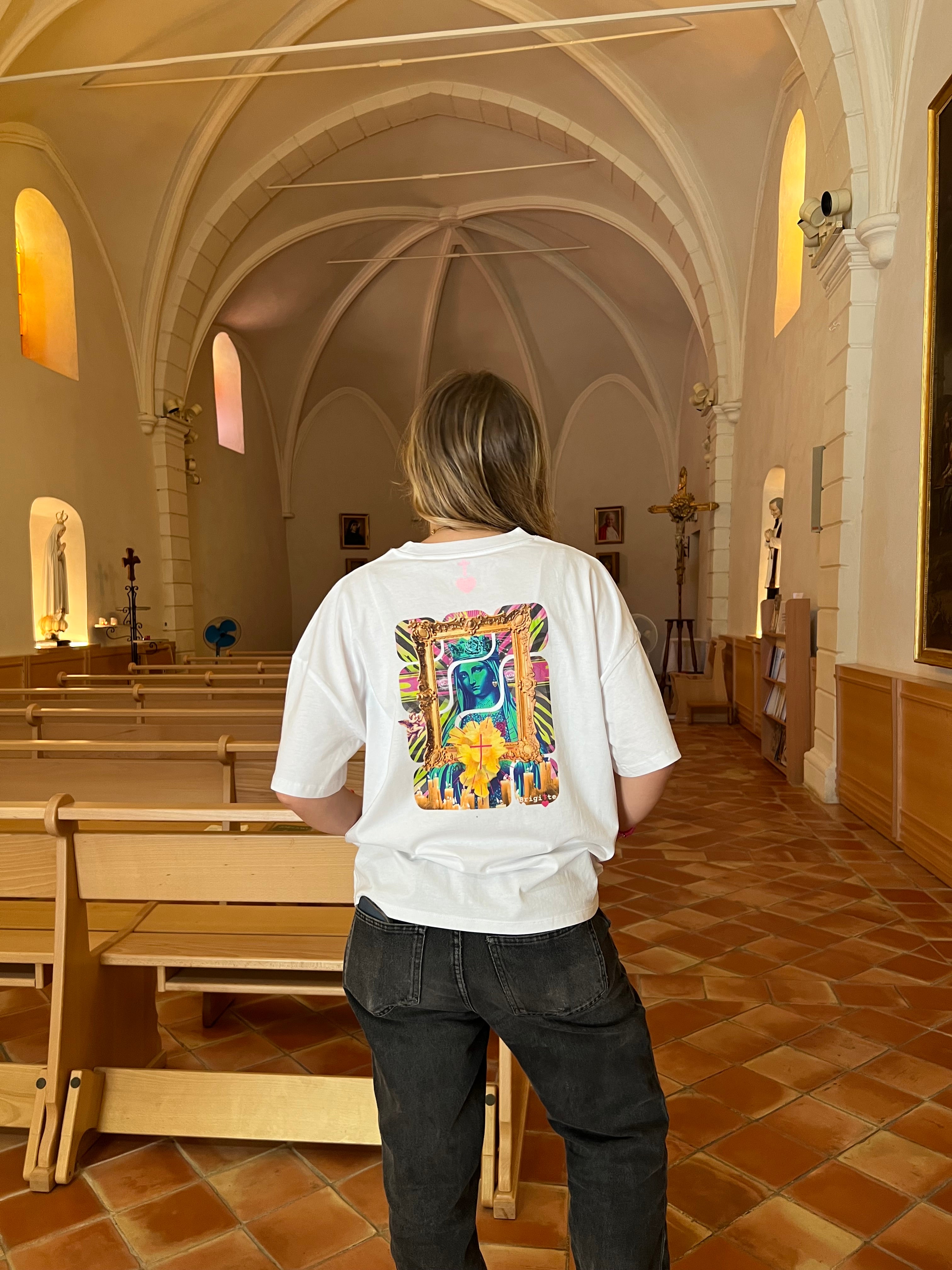 T-shirt DIVINA POP ART bohème chic oversize – coton recyclé