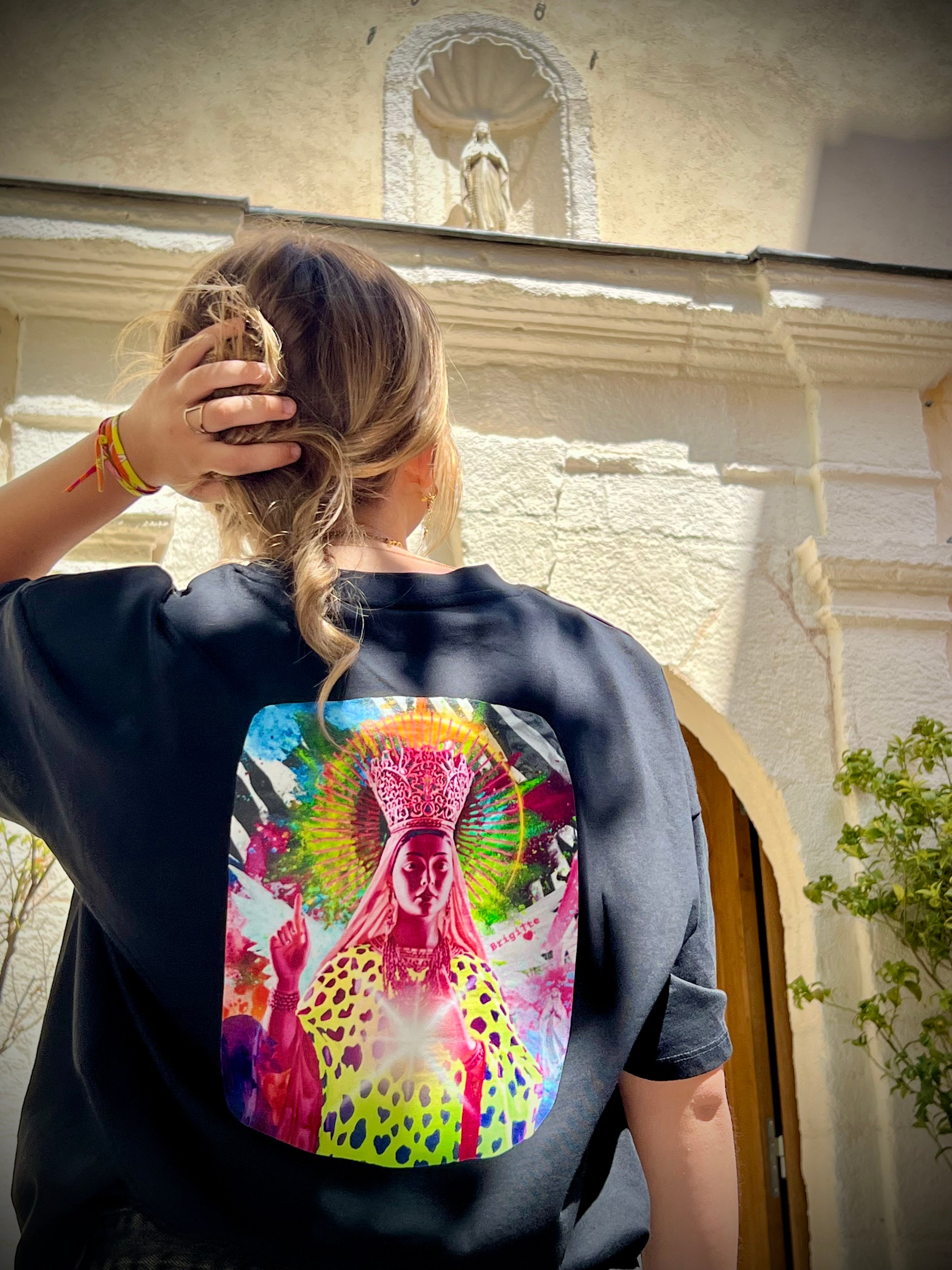 T-shirt MADONE POP- bohème chic oversize – coton recyclé