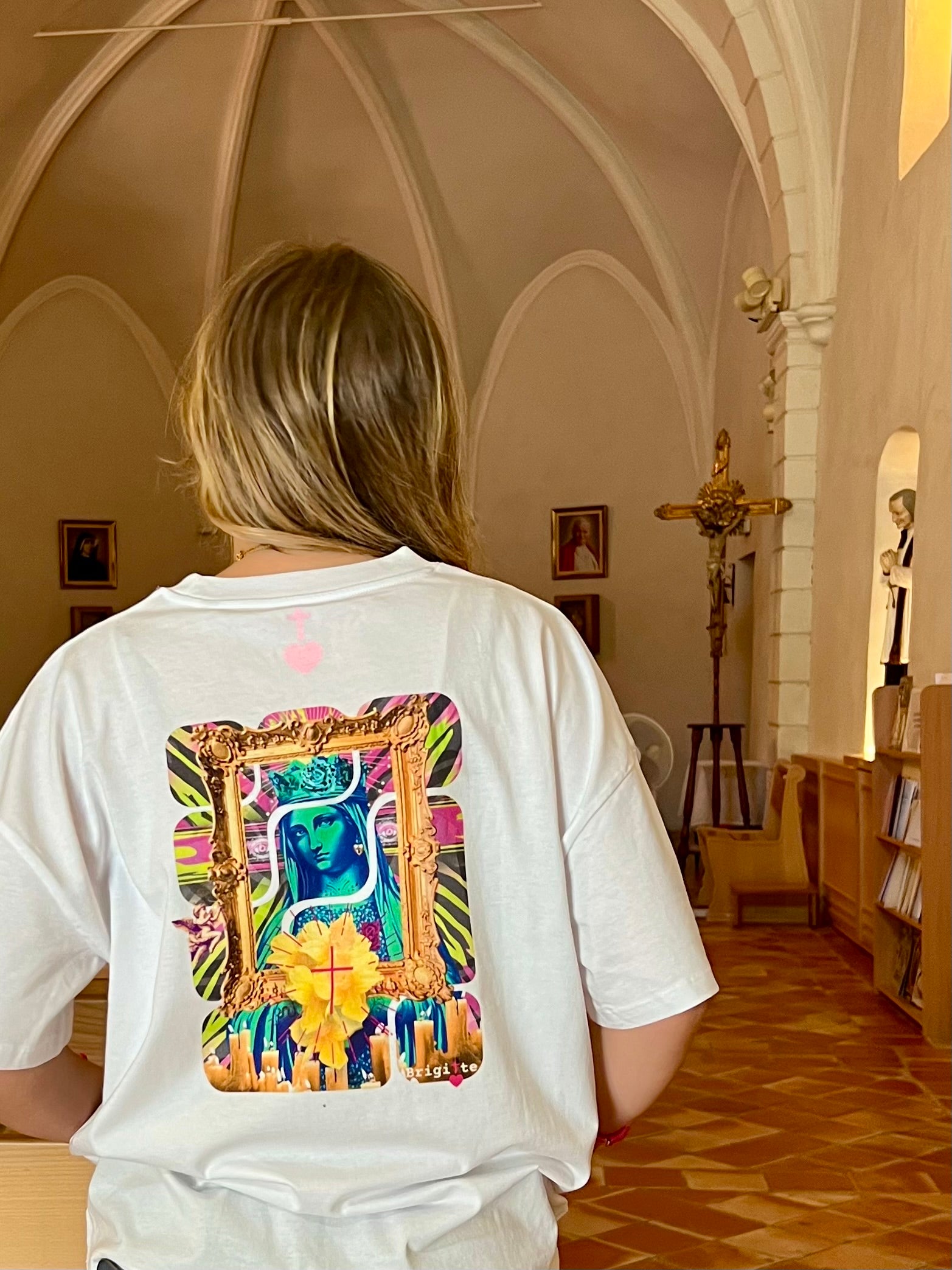 T-shirt DIVINA POP ART bohème chic oversize – coton recyclé