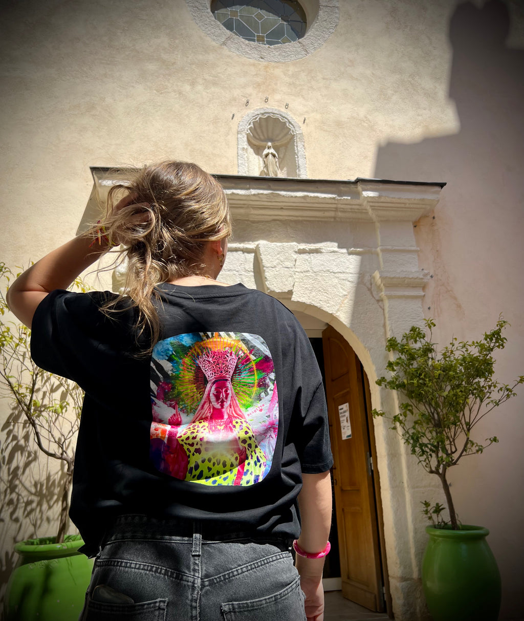 T-shirt MADONE POP- bohème chic oversize – coton recyclé