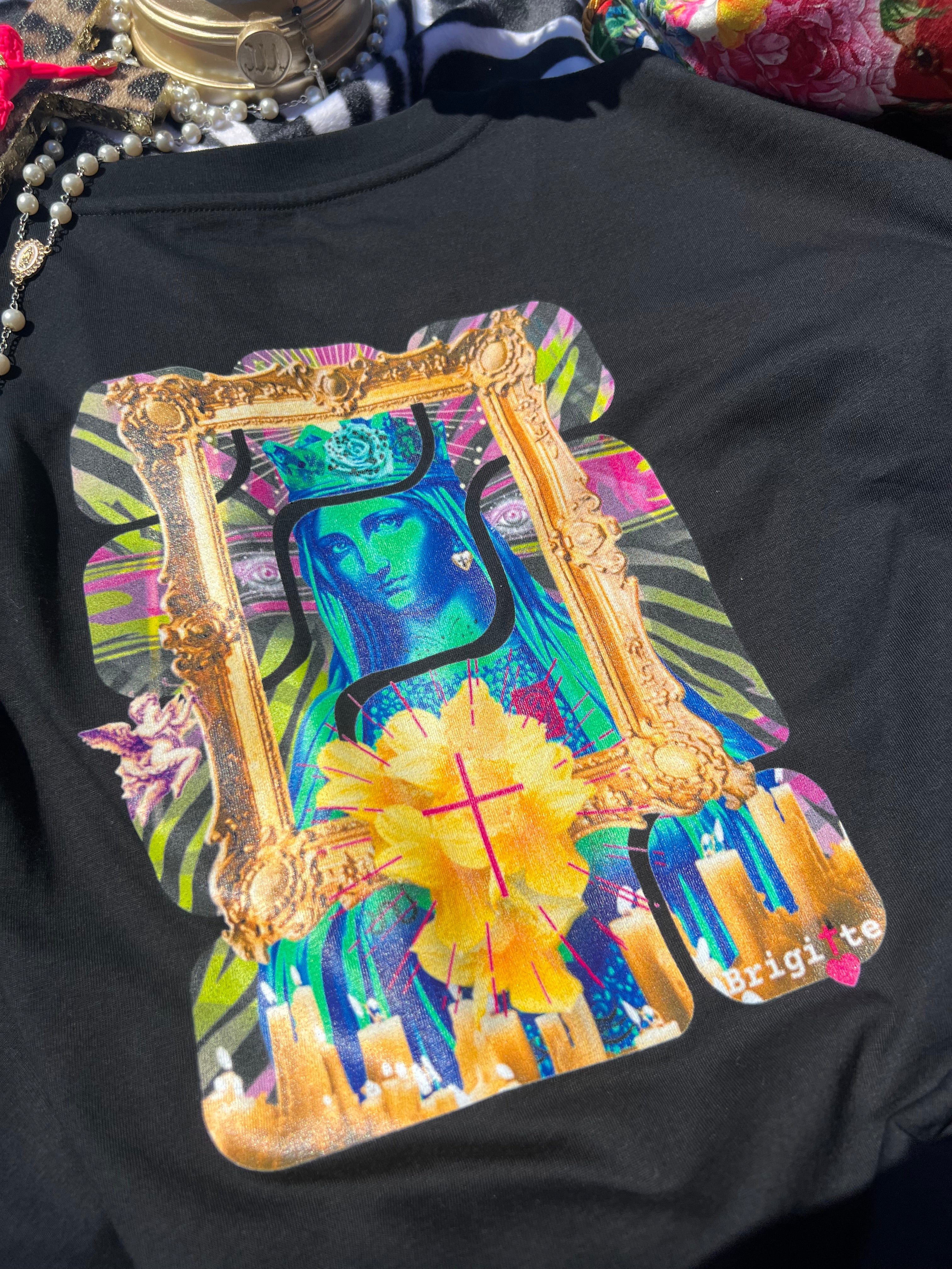 T-shirt DIVINA POP ART bohème chic oversize – coton recyclé