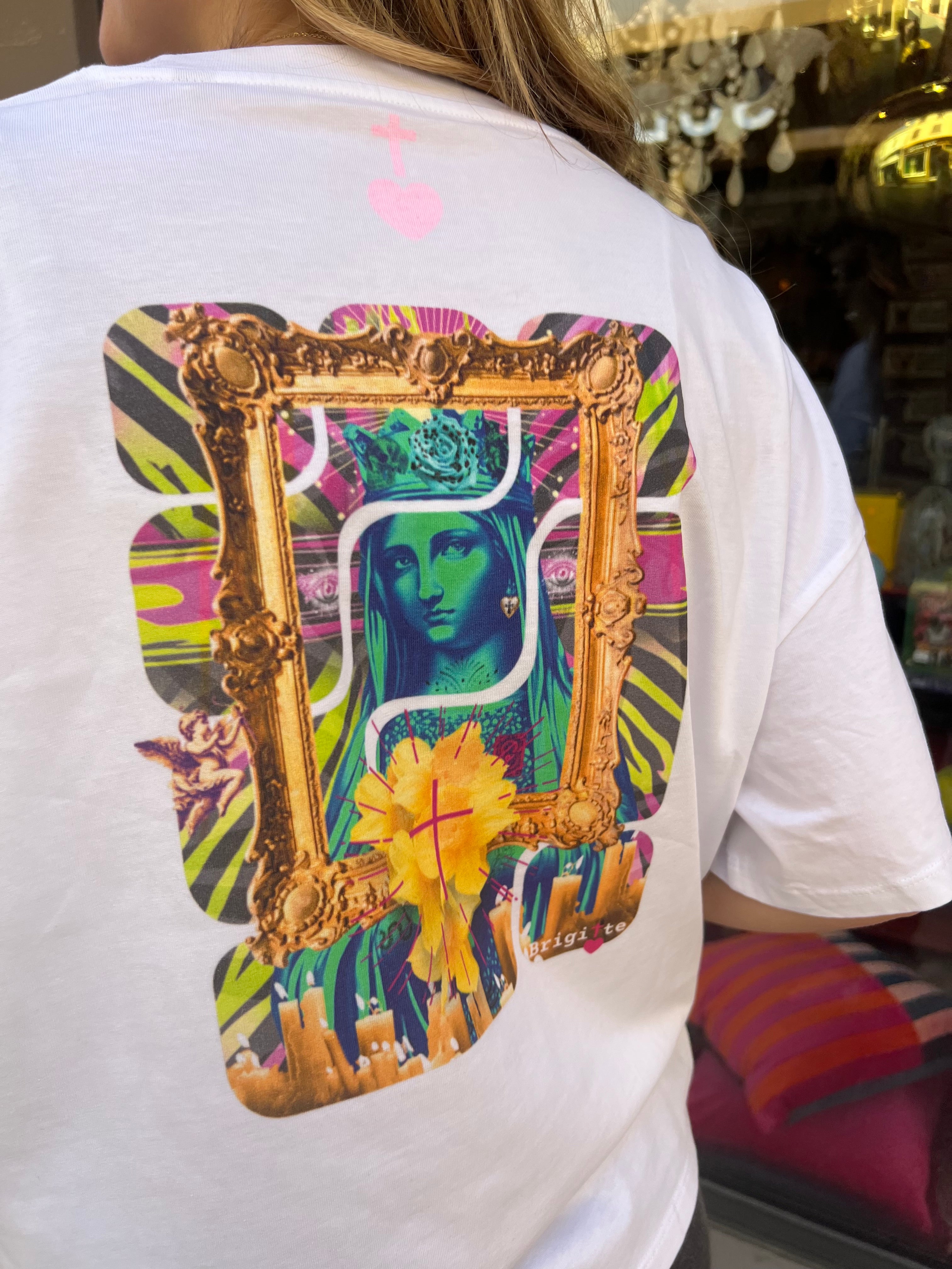 T-shirt DIVINA POP ART bohème chic oversize – coton recyclé