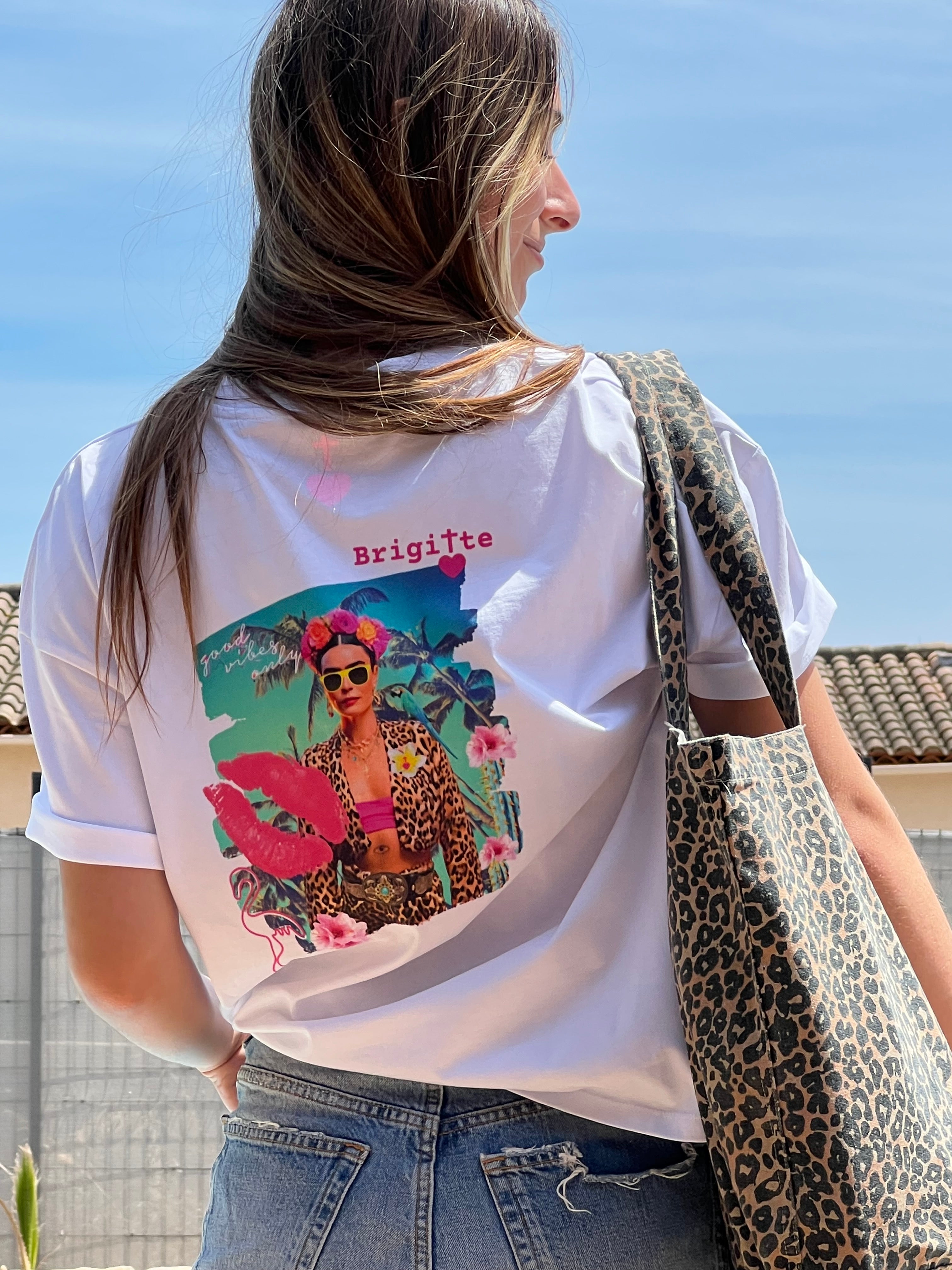 T-shirt FRIDA GOOD VIBES bohème chic unisexe – coton recyclé