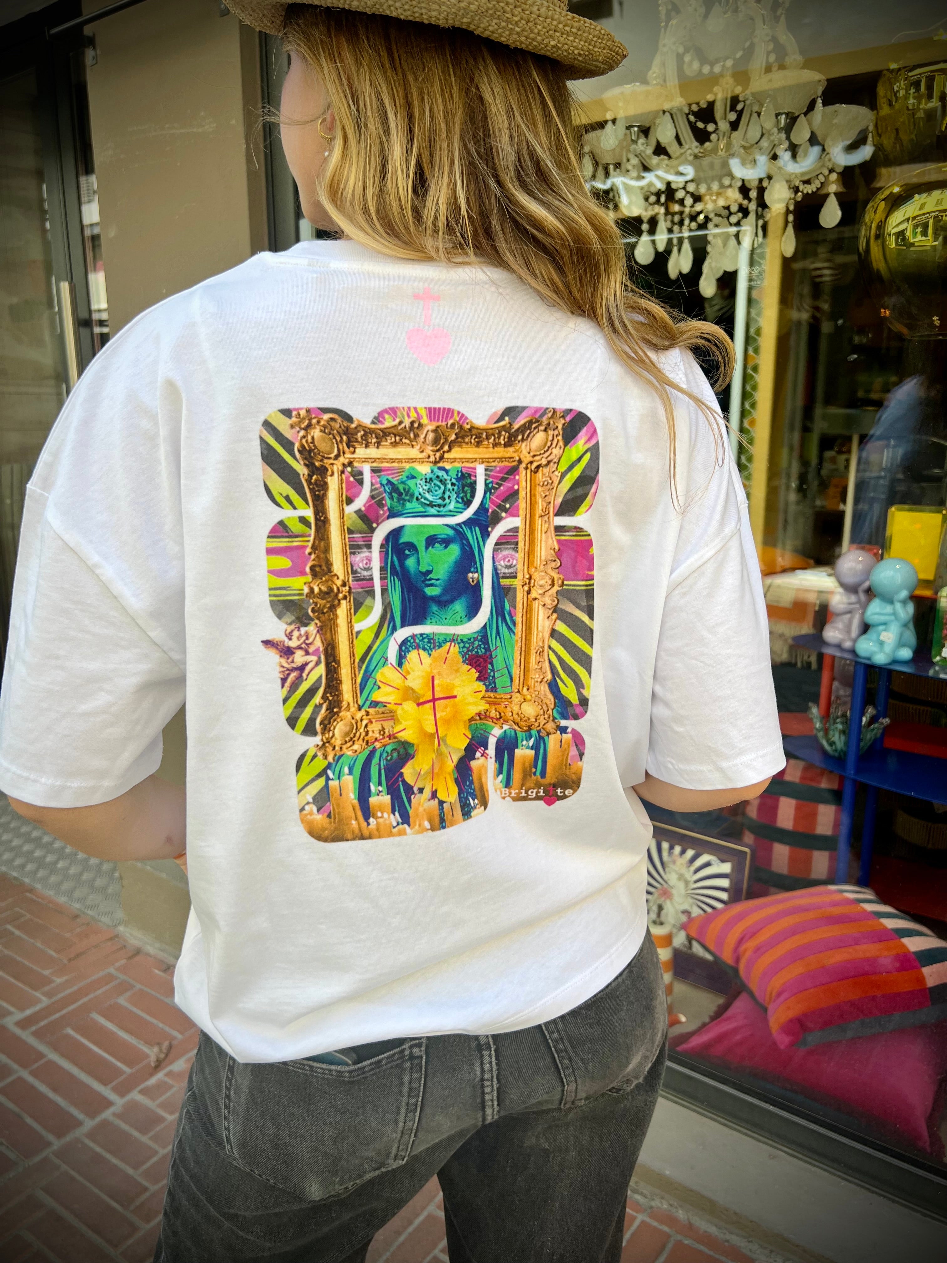T-shirt DIVINA POP ART bohème chic oversize – coton recyclé