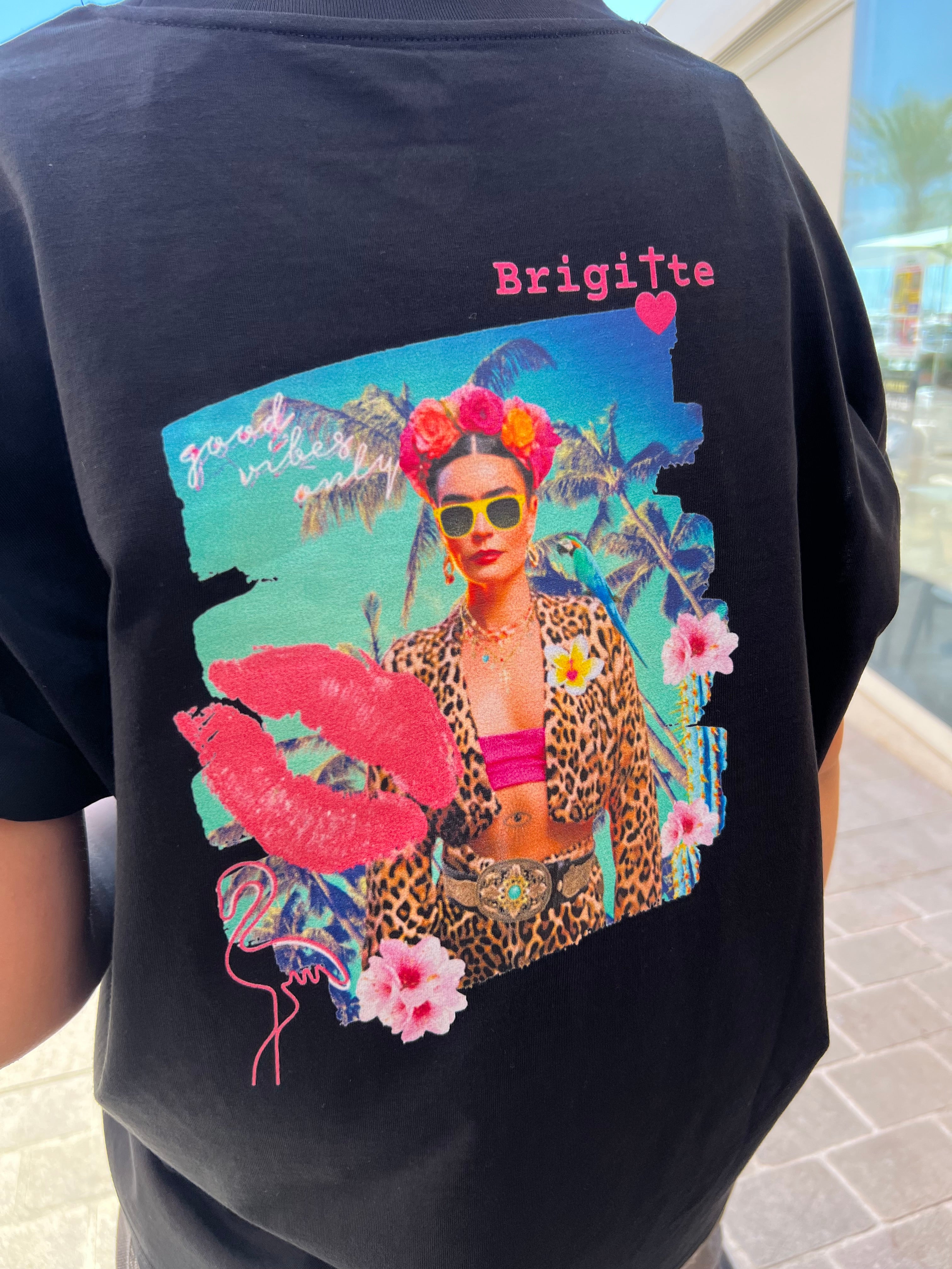 T-shirt FRIDA GOOD VIBES bohème chic unisexe – coton recyclé