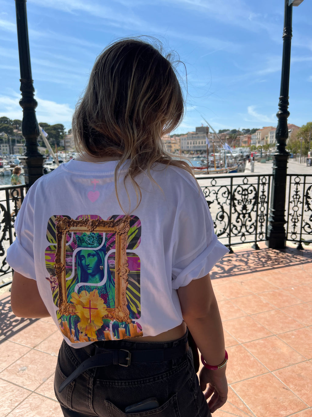 T-shirt DIVINA POP ART bohème chic oversize – coton recyclé