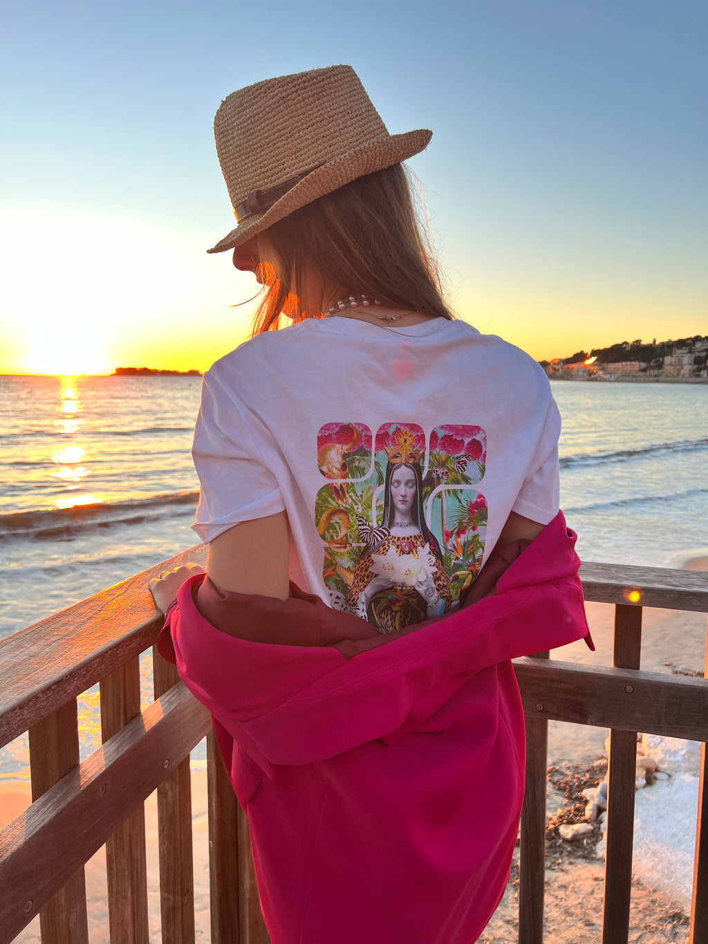 T-shirt bohème chic Divina – coton recyclé – Brigitte Gypset Créations