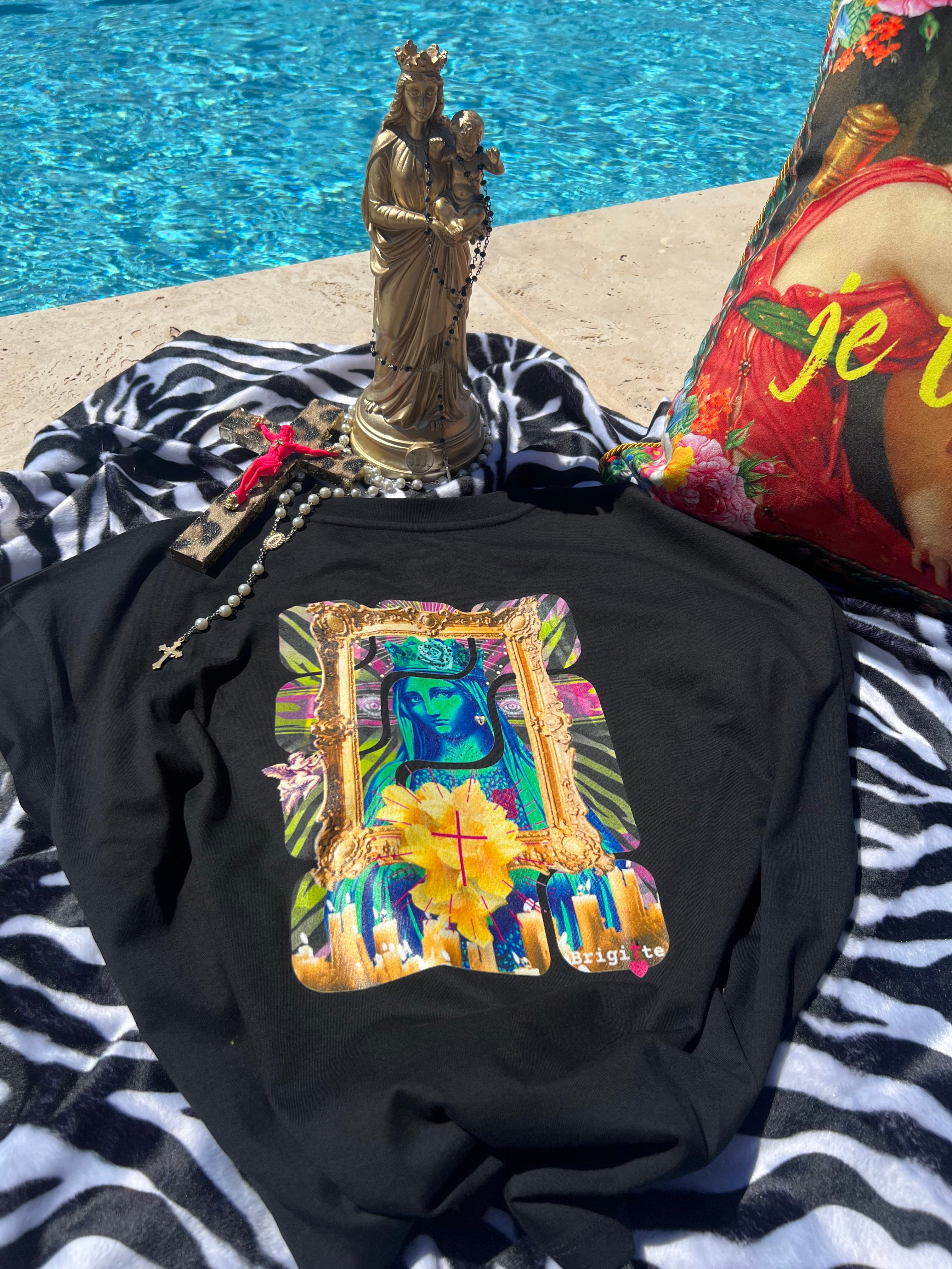 T-shirt DIVINA POP ART bohème chic oversize – coton recyclé