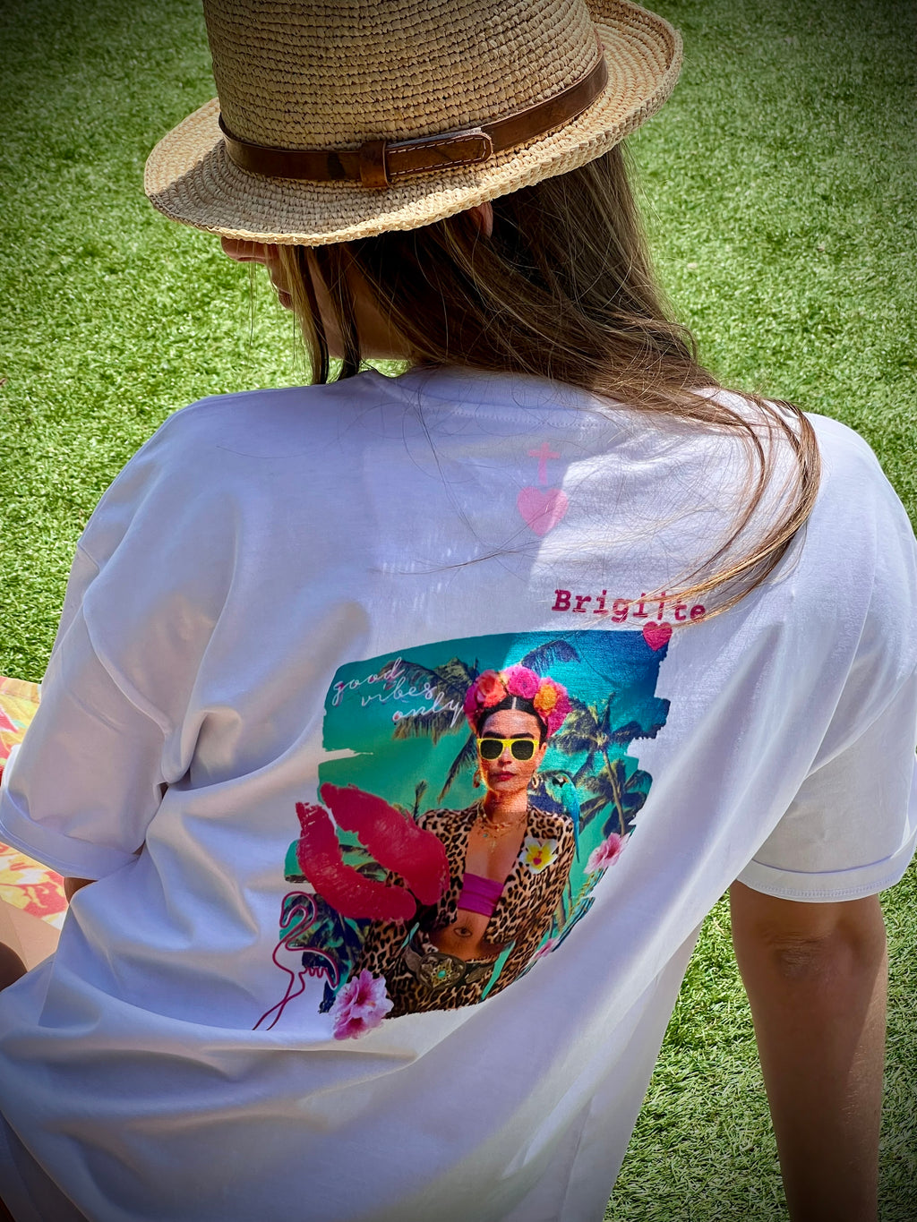 T-shirt FRIDA GOOD VIBES bohème chic unisexe – coton recyclé