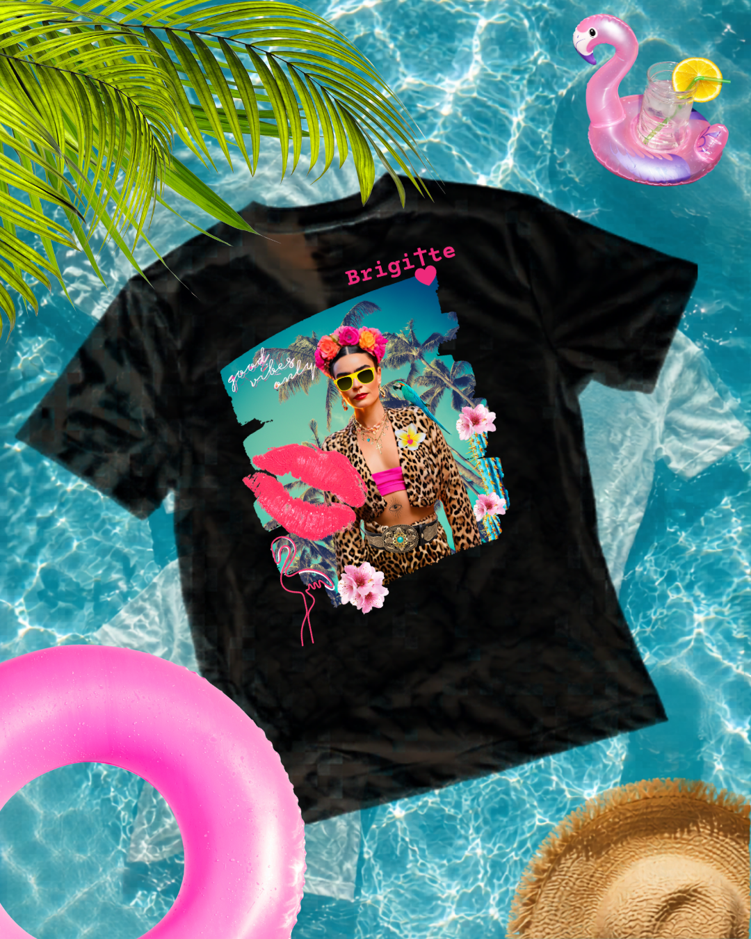T-shirt FRIDA GOOD VIBES bohème chic unisexe – coton recyclé