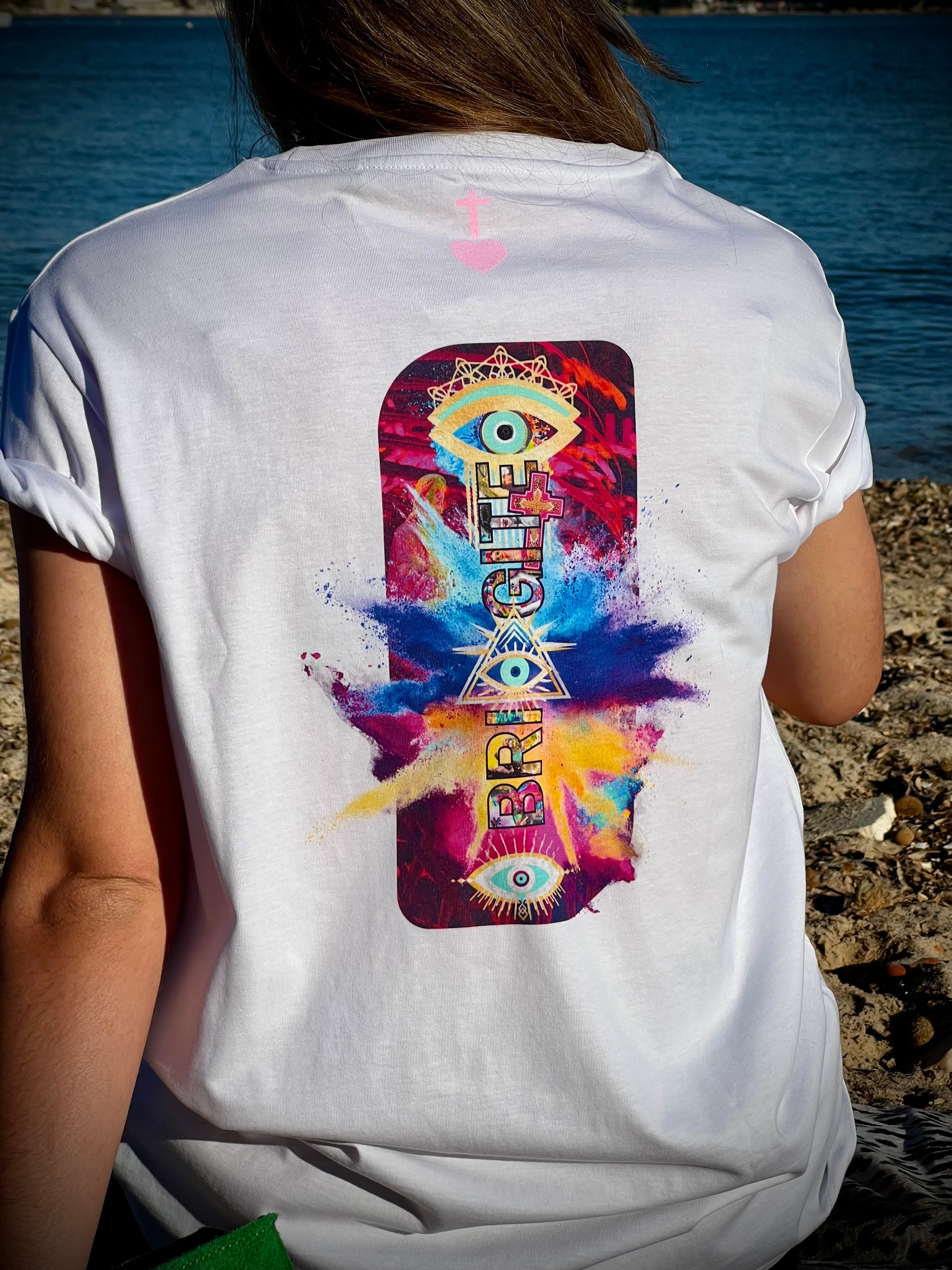 T-shirt Œil de la Renaissance bohème chic unisexe – coton recyclé