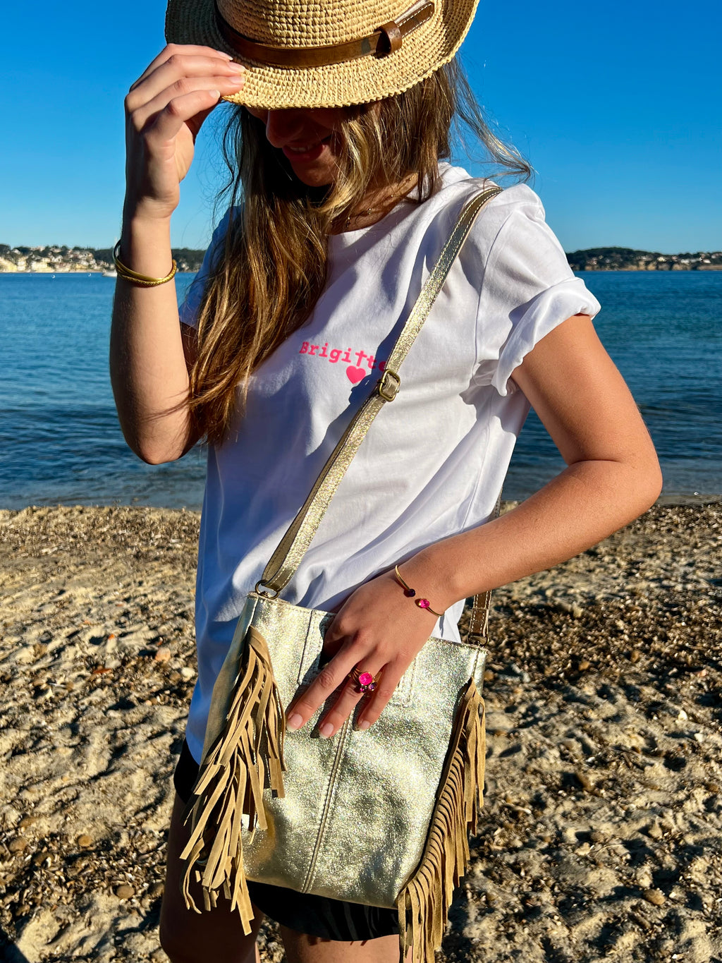 T-shirt coton recyclé Divina – design bohème – Brigitte Gypset Créations