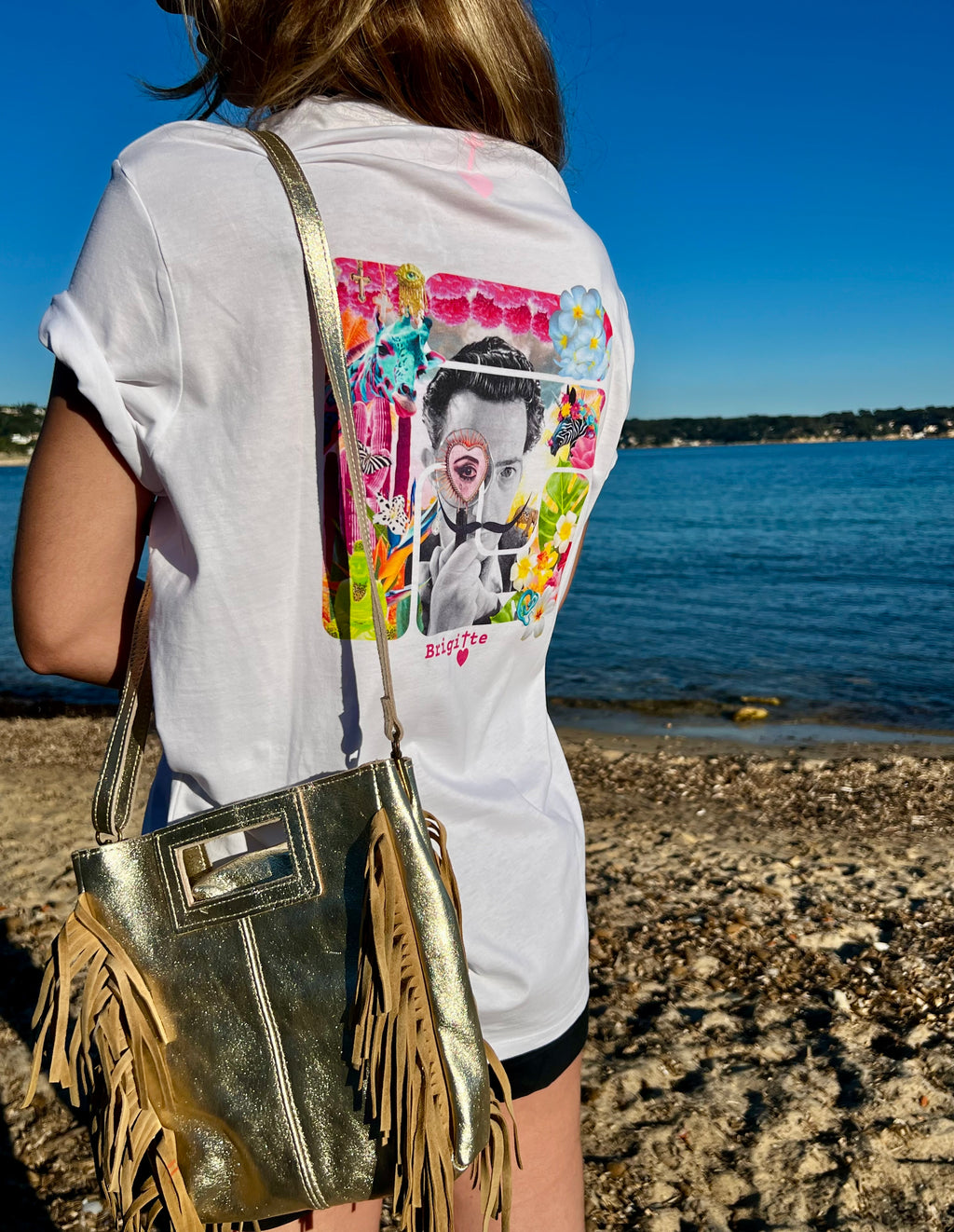 T-shirt Salvador – porté – collection bohème Brigitte Gypset Créations