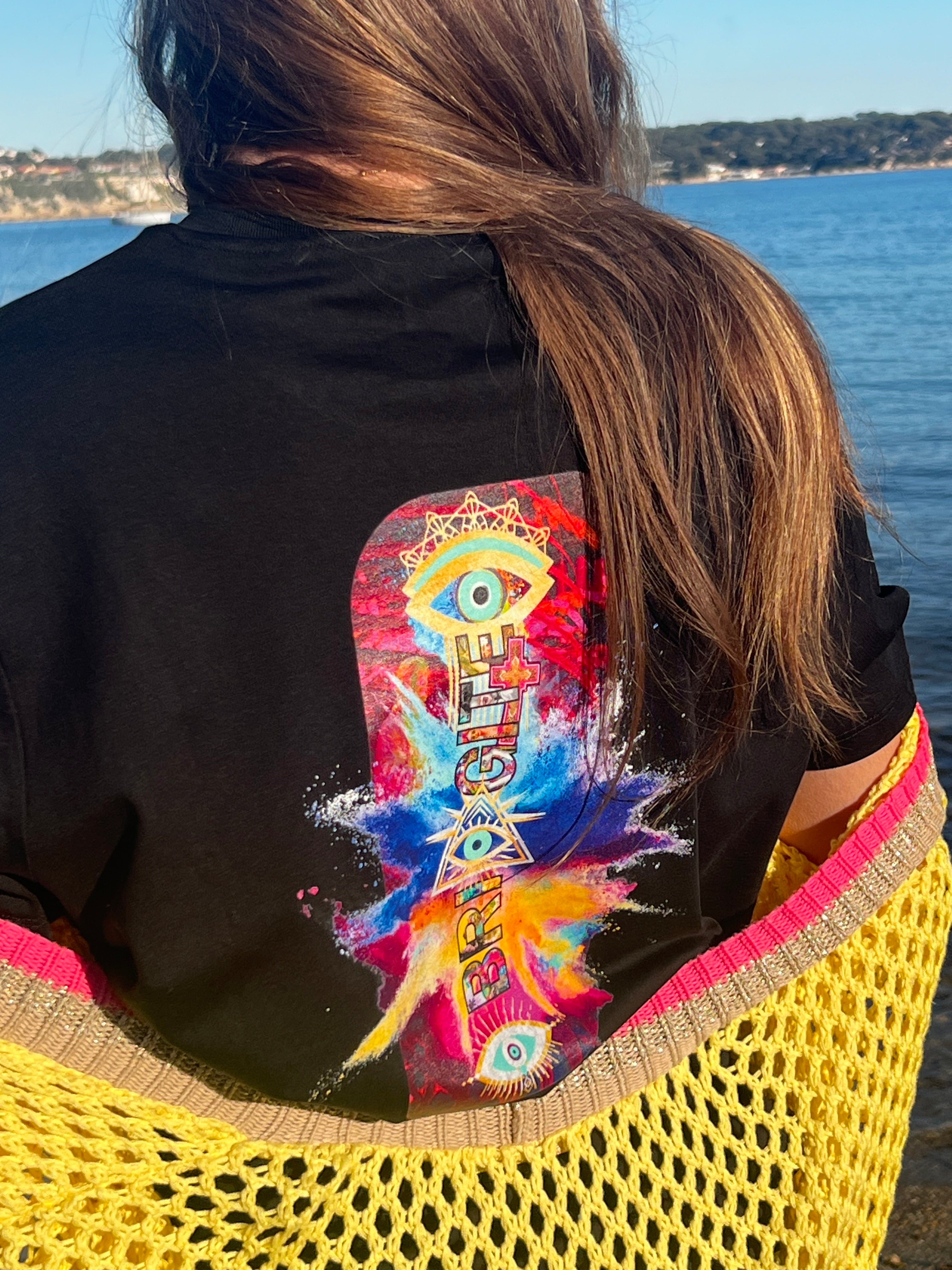 T-shirt Œil de la Renaissance bohème chic unisexe – coton recyclé