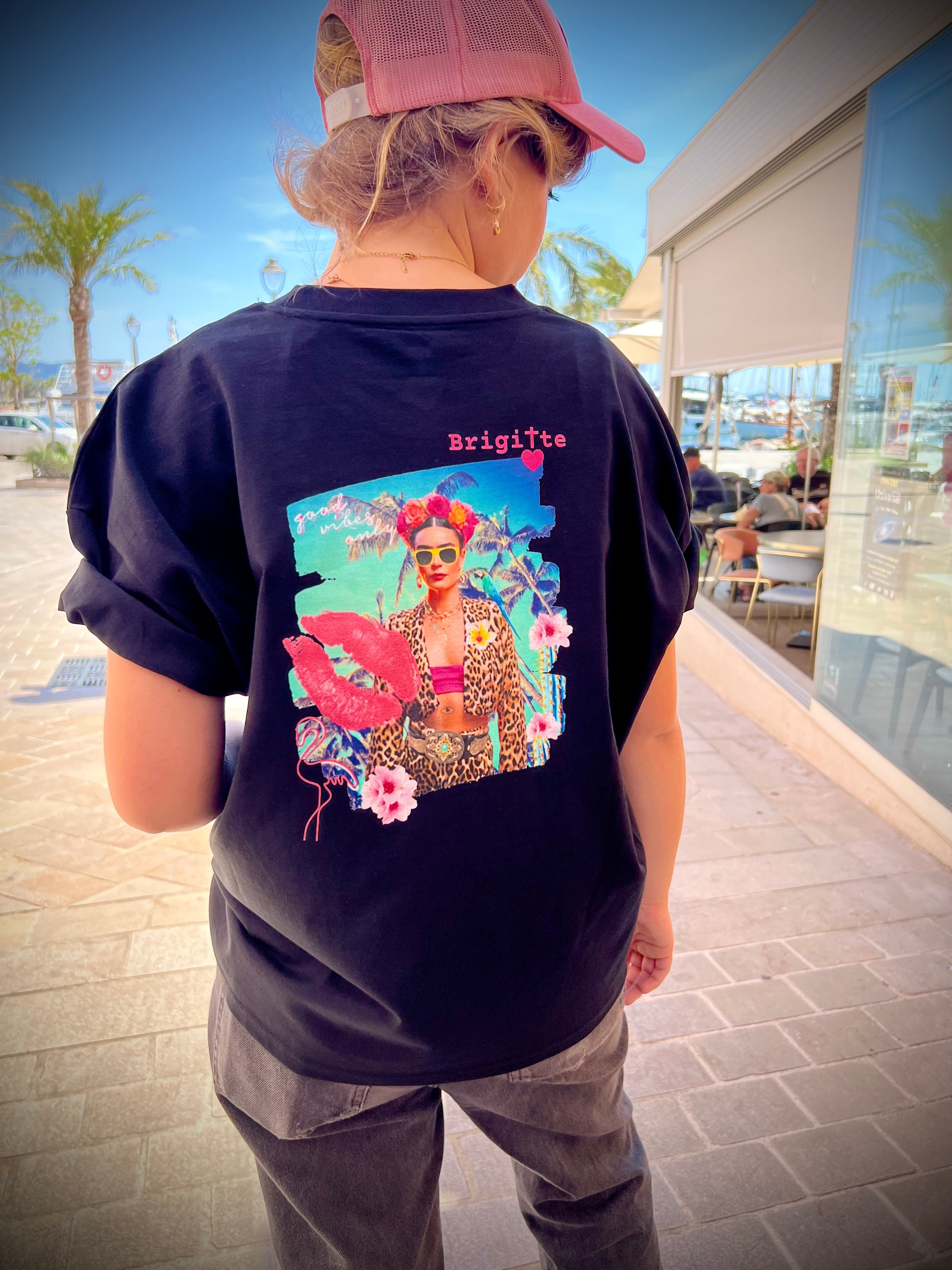 T-shirt FRIDA GOOD VIBES bohème chic unisexe – coton recyclé
