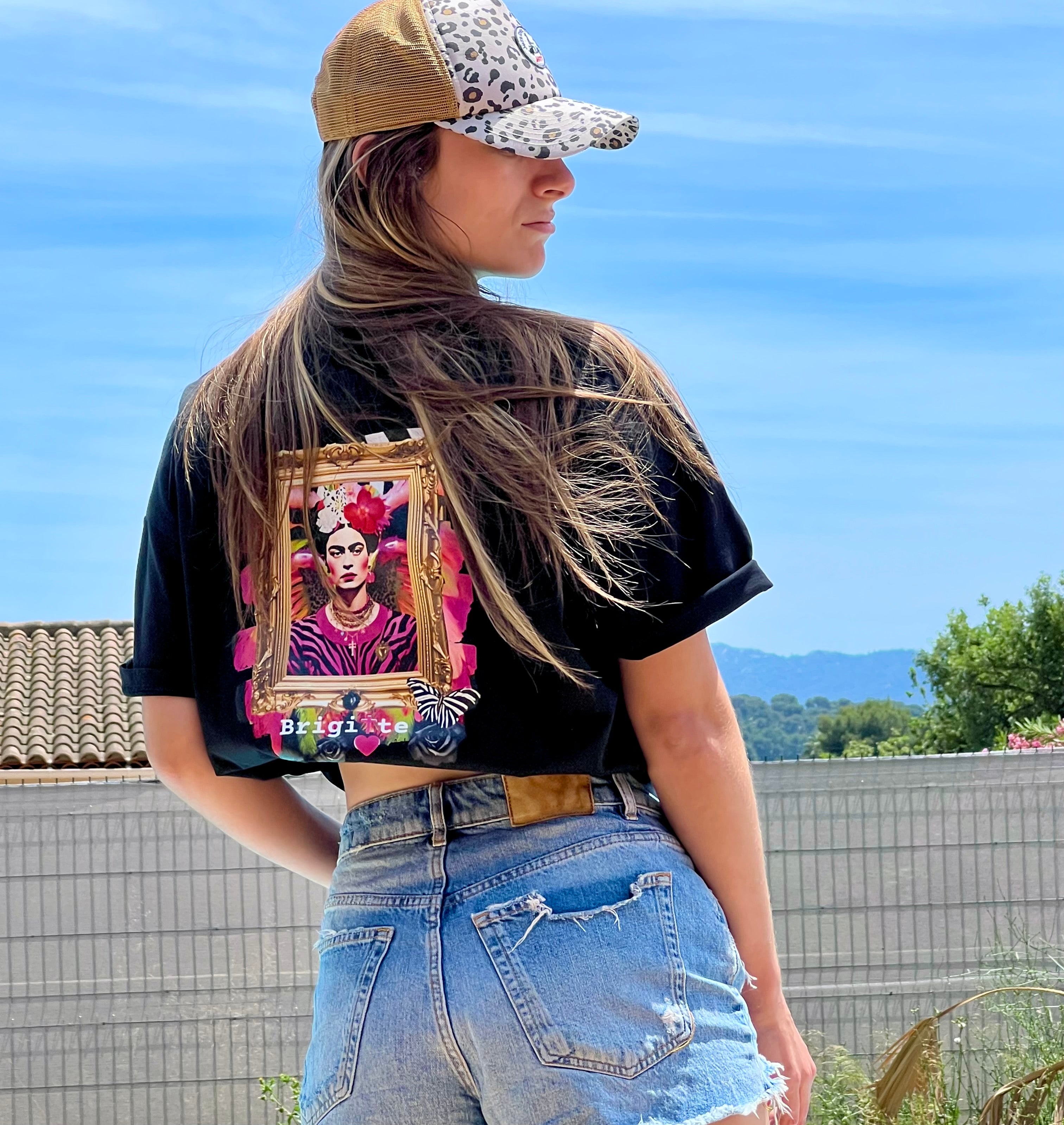 T-shirt FRIDA ROSA POP bohème chic unisexe – coton recyclé