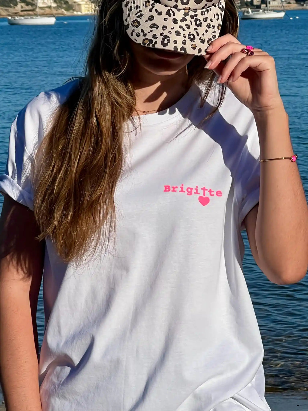 Détail imprimé logo t-shirt Œil de la Renaissance – bohème gypset