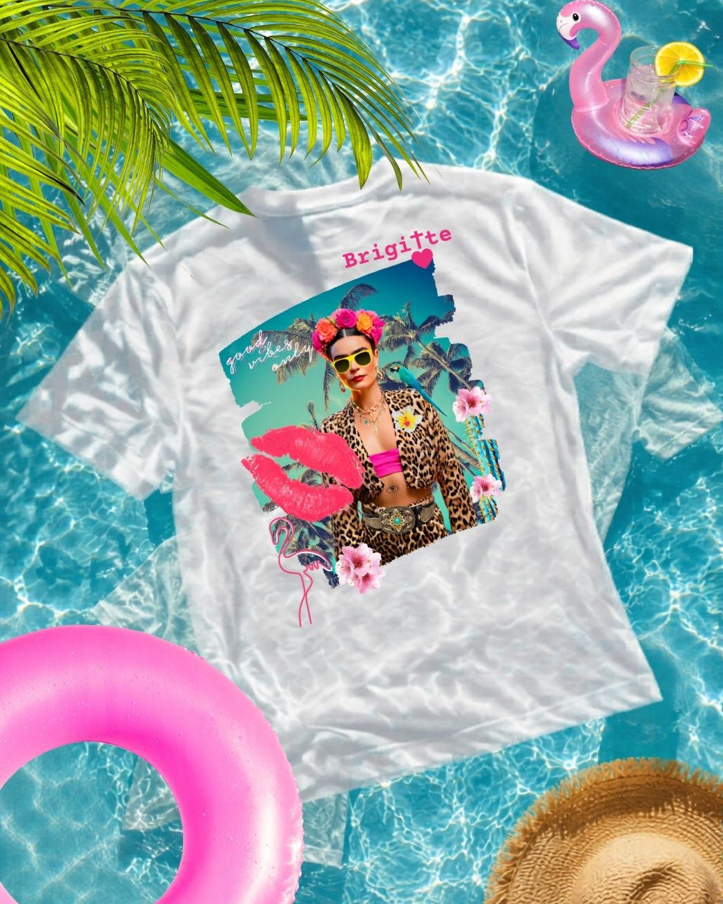 T-shirt FRIDA GOOD VIBES bohème chic unisexe – coton recyclé